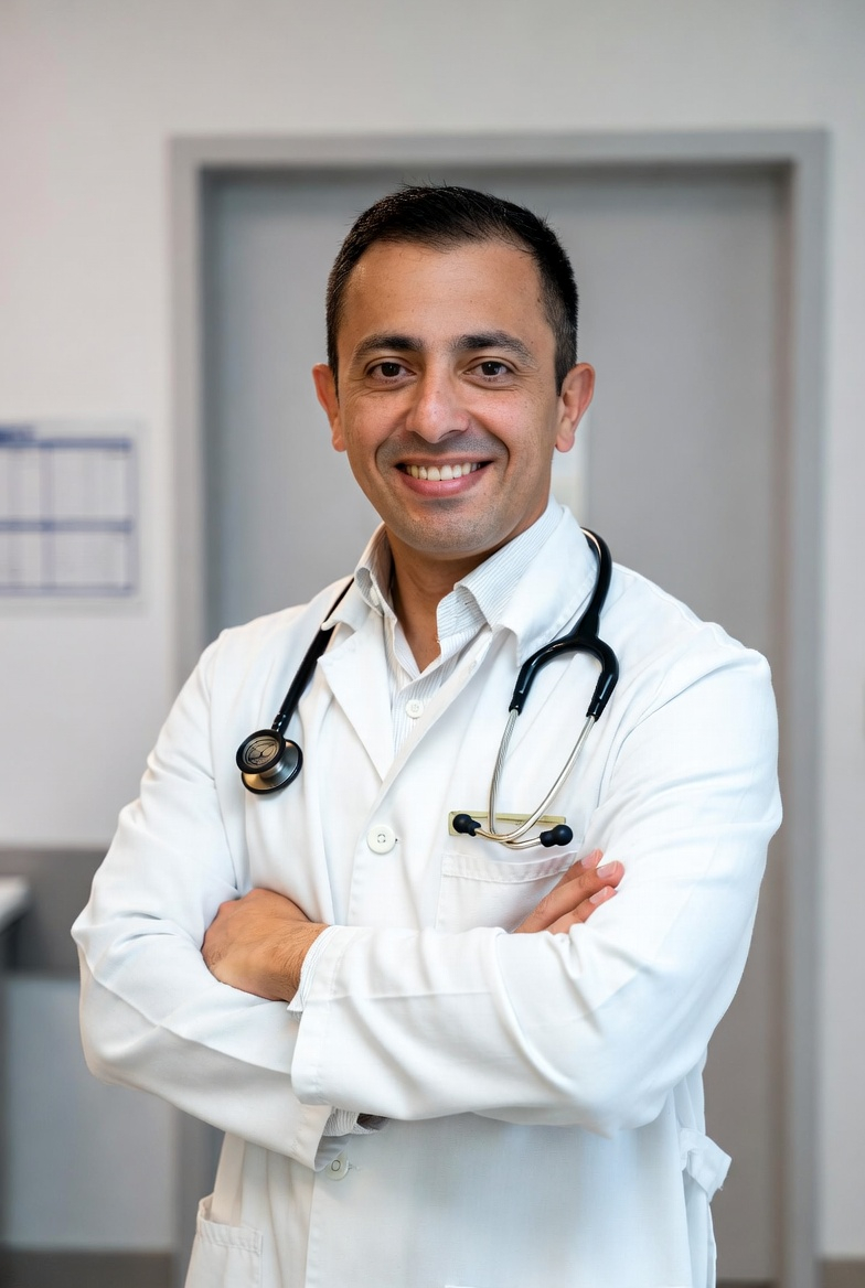 Medical professional reviewing patient records